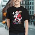 Baseball Christmas Santa Claus Batter Baseball Drip Graphic Youth
