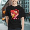 Baseball Heart Valentine Baseball Ice Cream Drip Boys Girls Graphic Youth