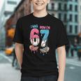 Baseball Ice Cream I Was 6 Now I'm 7 67 Birthday Boy Graphic Youth