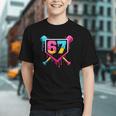 Baseball Ice Cream Drip 67 Meme Six Seven 67th Birthday Graphic Youth Baseball Ice Cream Drip 67 Meme Six Seven 67th Birthday Graphic Youth