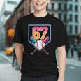Baseball Ice Cream Drip Number 67 Player 67th Birthday Men Graphic Youth Baseball Ice Cream Drip Number 67 Player 67th Birthday Men Graphic Youth