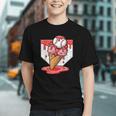 Baseball Ice Cream Drip Baseball Strawberry For Youth Red Graphic Youth