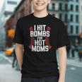 Baseball Joke Tee I Hit Bombs For Hot Moms Player Pitcher Graphic Youth Baseball Joke Tee I Hit Bombs For Hot Moms Player Pitcher Graphic Youth