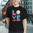 Baseball Love Drip Ice Cream Colorful Baseball Graphic Youth