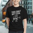 Baseball Player Catcher Thou Shalt Not Steal Coach Baseball Graphic Youth Baseball Player Catcher Thou Shalt Not Steal Coach Baseball Graphic Youth