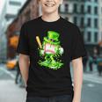 Baseball Player Ice Cream Drip Shamrocks St Patrick's Day Graphic Youth
