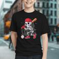 Baseball Skeleton Halloween Playing Graphic Youth Baseball Skeleton Halloween Playing Graphic Youth