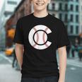 Baseball Sport Player Graphic Monogram Initial Letter C Graphic Youth Baseball Sport Player Graphic Monogram Initial Letter C Graphic Youth