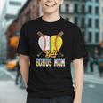 Bonus Mom Of Both Half Baseball Softball Ice Cream Drip Graphic Youth Bonus Mom Of Both Half Baseball Softball Ice Cream Drip Graphic Youth