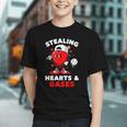 Boys Valentines Baseball Drip Icecream Stealing Hearts Kids Graphic Youth