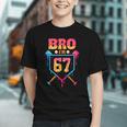 Bro I’m 67 Baseball Drip Number 67 Player 67th Birthday Graphic Youth