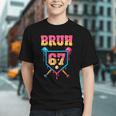 Bruh Baseball Ice Cream Drip Number 67 Player 67th Birthday Graphic Youth Bruh Baseball Ice Cream Drip Number 67 Player 67th Birthday Graphic Youth