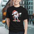 Christmas Baseball Ice Cream Dripping Santa Baseball Drip Graphic Youth