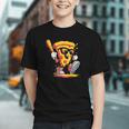 Drippy Pizza Baseball Slice Cartoon Sports Food Graphic Youth