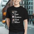 Eat Sleep Baseball Anime Repeat Japanese Otaku Graphic Youth