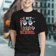 I Hit 100 Days Of School Baseball Kids Boy Teacher 100th Day Graphic Youth I Hit 100 Days Of School Baseball Kids Boy Teacher 100th Day Graphic Youth