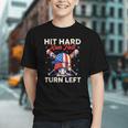 Hit Hard Run Fast Turn Left Baseball Cream Drip Crossed Bats Graphic Youth