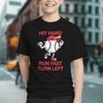 Hit Hard Run Fast Turn Left Baseball Player Graphic Youth Hit Hard Run Fast Turn Left Baseball Player Graphic Youth