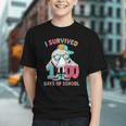 HUGvyn I Survived 100 Days Of School Baseball 6 7 Ice Cream Graphic Youth