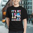 It's My 11th Birthday Baseball Ice Cream Drip Theme Graphic Youth