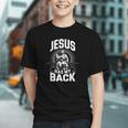 Jesus Has My Back Baseball Faith Motivation Tee Christian Graphic Youth