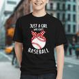 Just A Girl Who Loves Baseball Cute Retro Baseball Lover Graphic Youth