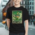 Leprechaun Playing Baseball Japanese Art St Patricks Day Graphic Youth
