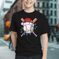 Santa Sports Christmas Baseball Player Graphic Youth Santa Sports Christmas Baseball Player Graphic Youth
