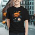 Spooky Halloween Scary Pumpkin Baseball Player Witchy Vibes Graphic Youth Spooky Halloween Scary Pumpkin Baseball Player Witchy Vibes Graphic Youth