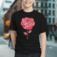 Sporty Rose Graphic With Baseball And Rugby Ball Petals Graphic Youth