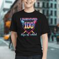 I Survived 100 Days Of School Baseball Boys Students Graphic Youth