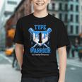 T1D Warrior Baseball Drip Diabetes Awareness Blue Ribbon Graphic Youth T1D Warrior Baseball Drip Diabetes Awareness Blue Ribbon Graphic Youth