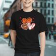 Valentines Baseball Basketball Football Heart Boy Men Graphic Youth