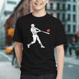 Valentines US Baseball Player Silhouette Heart Graphic Youth