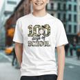 100 Days Of School Camo Baseball Camouflage For Kids Graphic Youth