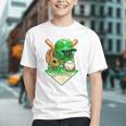 Baseball Life Style Ice Cream Drip Green Premium Tri-Blend Graphic Youth