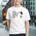Baseball Pun Saying I'm a Stand Up Double Type Of Guy Graphic Youth