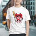 Heart Playing Baseball Valentines Day Graphic Youth Heart Playing Baseball Valentines Day Graphic Youth