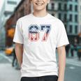 Number 67 USA Raglan Baseball Tee Graphic Youth