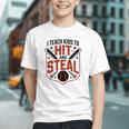 I Teach Kids To Hit And Steal Baseball Softball Coach Premium Tri-Blend Graphic Youth I Teach Kids To Hit And Steal Baseball Softball Coach Premium Tri-Blend Graphic Youth