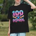 100 Days Of School Baseball Dripping Ice Cream 100th Day Graphic Youth