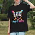 100 Days Of School Baseball Ice Cream Drip 100th Day School Graphic Youth