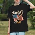 American Flag Baseball Player Bat Fan Catcher Pitcher USA Graphic Youth American Flag Baseball Player Bat Fan Catcher Pitcher USA Graphic Youth