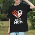 Ball Mom Heart Soccer Basketball Baseball Football Mom Graphic Youth