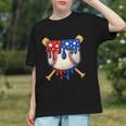 Baseball Drip American Flag Home Plate 4th Of July Patriotic Graphic Youth