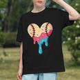 Baseball Drip Melting Ice Cream Baseball Heart Boys Girls Graphic Youth Baseball Drip Melting Ice Cream Baseball Heart Boys Girls Graphic Youth