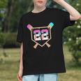 Baseball Ice Cream Drip Number 22 Player 22nd Birthday Graphic Youth Baseball Ice Cream Drip Number 22 Player 22nd Birthday Graphic Youth