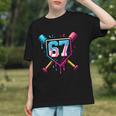 Baseball Ice Cream Drip Number 67 Player 67th Birthday 67 Graphic Youth Baseball Ice Cream Drip Number 67 Player 67th Birthday 67 Graphic Youth