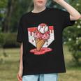 Baseball Ice Cream Drip Baseball Strawberry For Youth Red Graphic Youth