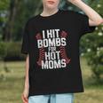 Baseball Joke Tee I Hit Bombs For Hot Moms Player Pitcher Graphic Youth Baseball Joke Tee I Hit Bombs For Hot Moms Player Pitcher Graphic Youth